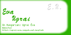 eva ugrai business card
